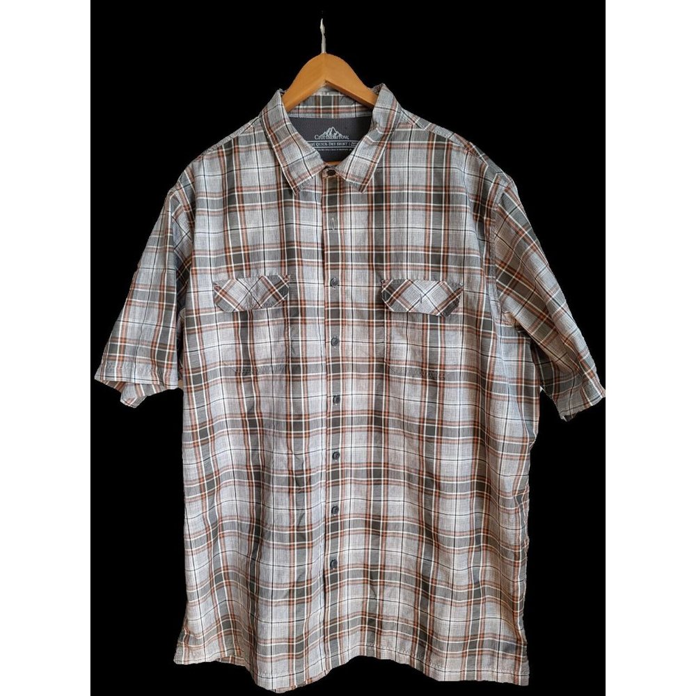 Croft & Barrow Shirt Mens 2XL Tall Quick Dry Vented All-Over Print Sail Boats
